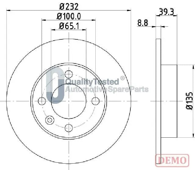 DP0921JM Disco freno VW LUPO (Prezzo singolo)